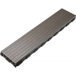 Plancher En Bois Composite - Lot De 0,6m² - Lames Clipsables - Gris - Compolife -Boutique De Jardin plancher en bois composite lot de 06m lames clipsables gris compolife 2