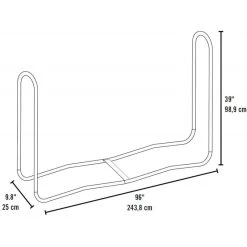 Porte-bûches 240cm En Acier Capacité De Charge De 550kg - Shelter Logic -Boutique De Jardin porte buches 240cm capacite de charge de 550kg shelter logic 2