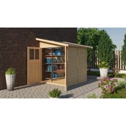 Remise Adossée Juist 2 En Bois Certifié 3,28m² - Karibu -Boutique De Jardin remise adossee juist 2 en bois certifie 328m karibu 8