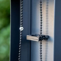 Rideau En PVC Tissé Gris Pour Côté 3,60m De La Pergola Bioclimatique Alu 10,80m² Et 21,52m² Habrita -Boutique De Jardin rideau en pvc tisse gris pour cote 598m de la pergola bioclimatique alu 2152m habrita 2