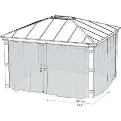 Set De Moustiquaires En Polyester Léger Pour Pergolas Dallas 4300 De 15,5m² - Palram - Canopia -Boutique De Jardin set de moustiquaires en polyester leger pour pergolas dallas 4300 de 155m palram 2