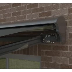 Store Banne Manuel 350x250cm DECO Toile Polyester Grise - X-METAL -Boutique De Jardin store banne manuel 350x250cm deco toile polyester grise x metal 5