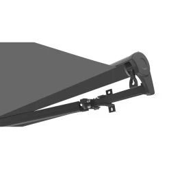 Store Banne Manuel 395x300cm DECO Toile Polyester Grise - X-METAL -Boutique De Jardin store banne manuel 395x300cm deco toile polyester grise x metal 3