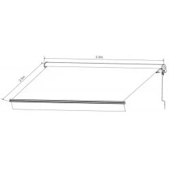 Store Banne Motorisé 350x250cm DECO Toile Polyester Beige - X-METAL -Boutique De Jardin store banne motorise 350x250cm deco toile polyester beige x metal 2