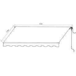 Store Banne Motorisé 350x250cm EASY Toile Polyester Grise - X-METAL -Boutique De Jardin store banne motorise 350x250cm easy toile polyester grise x metal 2