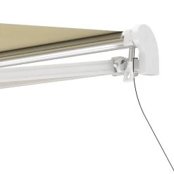 Store Banne Motorisé 395x300cm EASY Toile Polyester Beige - X-METAL -Boutique De Jardin store banne motorise 395x300cm easy toile polyester beige x metal 3