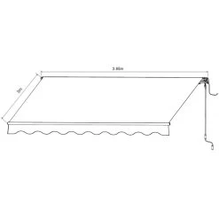 Store Banne Motorisé 395x300cm EASY Toile Polyester Beige - X-METAL -Boutique De Jardin store banne motorise 395x300cm easy toile polyester beige x metal 4