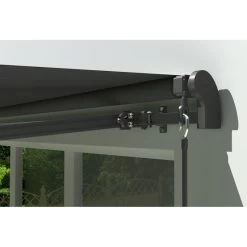 Store Banne Motorisé 395x300cm EASY Toile Polyester Grise - X-METAL -Boutique De Jardin store banne motorise 395x300cm easy toile polyester grise x metal 3