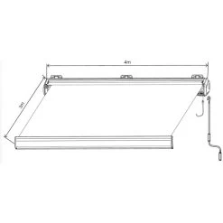 Store Banne Motorisé 400x300cm LUXO Toile Polyester Beige - X-METAL -Boutique De Jardin store banne motorise 400x300cm luxo toile polyester beige x metal 1