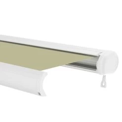 Store Banne Motorisé 400x300cm LUXO Toile Polyester Beige - X-METAL -Boutique De Jardin store banne motorise 400x300cm luxo toile polyester beige x metal 5