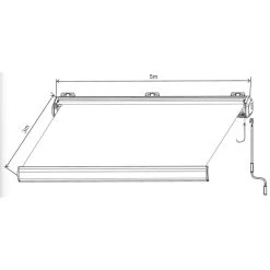 Store Banne Motorisé 500x300cm LUXO Toile Polyester Beige - X-METAL -Boutique De Jardin store banne motorise 500x300cm luxo toile polyester beige x metal 2