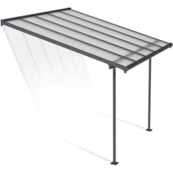 Toit De Terrasse 299x314cm En Aluminium Gris Et Polycarbonate 6mm SIERRA - Canopia By Palram -Boutique De Jardin toit de terrasse 299x314cm en aluminium gris et polycarbonate 6mm sierra canopia by palram 2