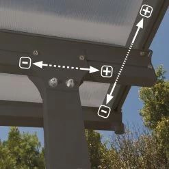 Toit De Terrasse 300x305cm En Aluminium Gris Et Polycarbonate 8mm FERIA - Canopia By Palram 12 Toit De Terrasse 300x305cm En Aluminium Gris Et Polycarbonate 8mm FERIA - Canopia By Palram -Boutique De Jardin toit de terrasse 300x305cm en aluminium gris et polycarbonate 8mm feria palram 4