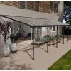 Toit De Terrasse 300x915cm En Aluminium Gris Et Polycarbonate 8mm FERIA - Canopia By Palram -Boutique De Jardin toit de terrasse 300x915cm en aluminium gris et polycarbonate 8mm feria palram
