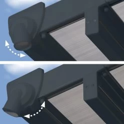 Toit De Terrasse 300x1220cm En Aluminium Gris Et Polycarbonate 8mm FERIA - Canopia By Palram -Boutique De Jardin toit de terrasse 3x1220m en aluminium gris et polycarbonate 8mm feria palram 4