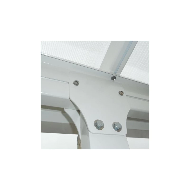 Toit De Terrasse 400x400cm En Alu Blanc Et Polycarbonate 8mm PATIO 8 Toit De Terrasse 400x400cm En Alu Blanc Et Polycarbonate 8mm PATIO â Image 6