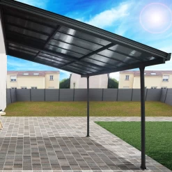 Toit De Terrasse En Alu Anthracite 12,04m² à Panneaux Amovibles Habrita