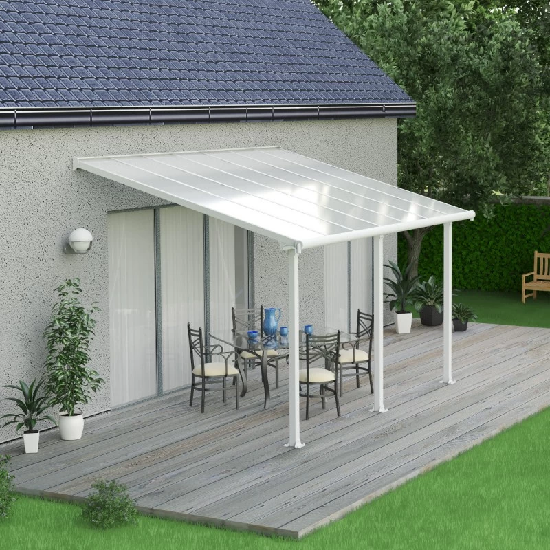 Toit De Terrasse En Aluminium Blanc 3x4,25m + PC 16mm Olympia - Palram - Canopia 4 Toit De Terrasse En Aluminium Blanc 3x4,25m + PC 16mm Olympia - Palram - Canopia – Image 2