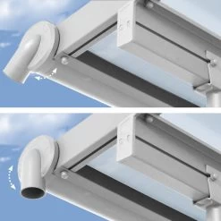 Toit De Terrasse En Aluminium Blanc 3x7,30m + PC 16mm Olympia - Palram - Canopia -Boutique De Jardin toit de terrasse en aluminium blanc 3x730m pc 16mm olympia palram 5