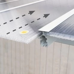 Toit De Terrasse En Aluminium Blanc 3x8,51m + PC 16mm Olympia - Palram - Canopia -Boutique De Jardin toit de terrasse en aluminium blanc 3x851m pc 16mm olympia palram 3