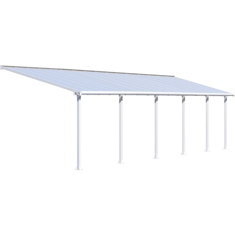 Toit De Terrasse En Aluminium Blanc 3x9,71m + PC 16mm Olympia - Palram - Canopia 4 Toit De Terrasse En Aluminium Blanc 3x9,71m + PC 16mm Olympia - Palram - Canopia – Image 2