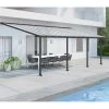 Toit De Terrasse En Aluminium Gris 3x7,30m + PC 16mm Olympia - Palram - Canopia -Boutique De Jardin toit de terrasse en aluminium gris 3x730m pc 16mm olympia palram