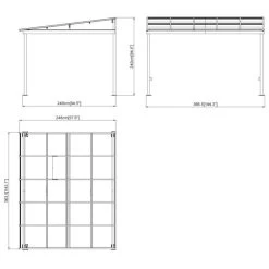 Tonnelle Adossée St. Barth 363x248cm En Aluminium Et Polycarbonate 8mm - SOJAG 10 Tonnelle Adossée St. Barth 363x248cm En Aluminium Et Polycarbonate 8mm - SOJAG -Boutique De Jardin tonnelle adossee st barth 363x248cm en aluminium et polycarbonate 8mm sojag 3