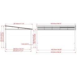 Tonnelle Adossée St. Barth 424x296cm En Aluminium Et Polycarbonate 8mm - SOJAG -Boutique De Jardin tonnelle adossee st barth 424x296cm en aluminium et polycarbonate 8mm sojag 5