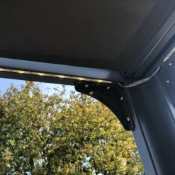 Tonnelle Couv’Terrasse® E Store 3x3m En Aluminium Laqué Gris Et Polycarbonate 8mm - Chalet Et Jardin -Boutique De Jardin tonnelle couvterrasse e store 3x3m en aluminium laque gris et polycarbonate 8mm chalet et jardin 3