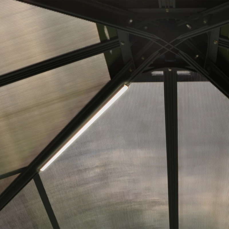 Tonnelle Dallas 6100 En Aluminium Et Polycarbonate Isolant Avec éclairage – Palram - Canopia 8 Tonnelle Dallas 6100 En Aluminium Et Polycarbonate Isolant Avec éclairage – Palram - Canopia – Image 6