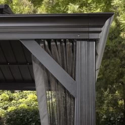 Tonnelle De Jardin Messina 298x363cm En Aluminium Thermolaqué Anthracite – SOJAG -Boutique De Jardin tonnelle de jardin messina 298x363cm en aluminium thermolaque sojag 2