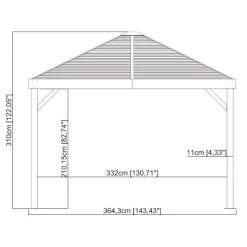 Tonnelle De Jardin South Beach 363x363cm En Aluminium Thermolaqué – SOJAG 12 Tonnelle De Jardin South Beach 363x363cm En Aluminium Thermolaqué – SOJAG -Boutique De Jardin tonnelle de jardin south beach 363x363cm en aluminium thermolaque sojag 5