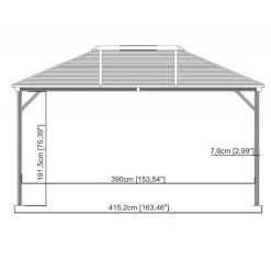 Tonnelle De Jardin Ventura 296x423cm En Aluminium Thermolaqué – SOJAG -Boutique De Jardin tonnelle de jardin ventura 296x423cm en aluminium thermolaque sojag 5