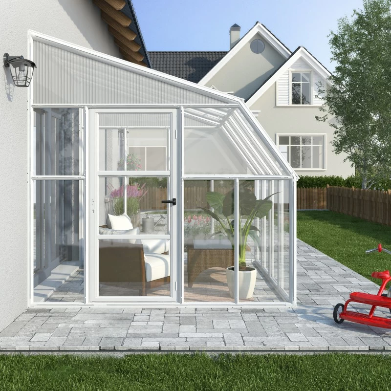 Véranda En PVC Et Polycarbonate Transparent 258x260cm Sun Room - Canopia By Palram 4 Véranda En PVC Et Polycarbonate Transparent 258x260cm Sun Room - Canopia By Palram – Image 2