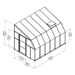Véranda En PVC Et Polycarbonate Transparent 258x384cm Sun Room - Canopia By Palram -Boutique De Jardin veranda en pvc et polycarbonate transparent 258x384cm sun room rion 4