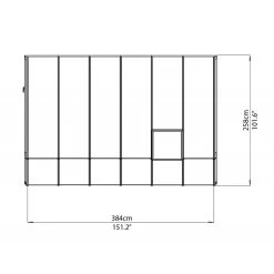 Véranda En PVC Et Polycarbonate Transparent 258x384cm Sun Room - Canopia By Palram -Boutique De Jardin veranda en pvc et polycarbonate transparent 258x384cm sun room rion 5