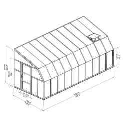 Véranda En PVC Et Polycarbonate Transparent 258x632cm Sun Room - Canopia By Palram -Boutique De Jardin veranda en pvc et polycarbonate transparent 258x632cm sun room rion 4
