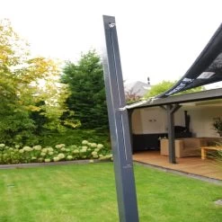 Voile D'ombrage Triangle Coolfit 500x500x500cm Anthracite - NESLING -Boutique De Jardin voile d ombrage triangle coolfit 500x500x500cm anthracite nesling 2